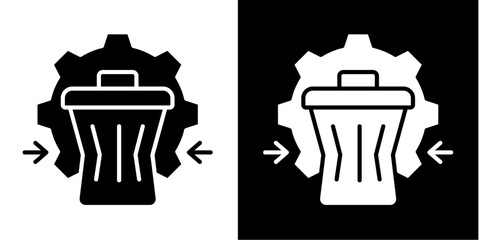 Minimal Waste  Icon Set White Style Collection
