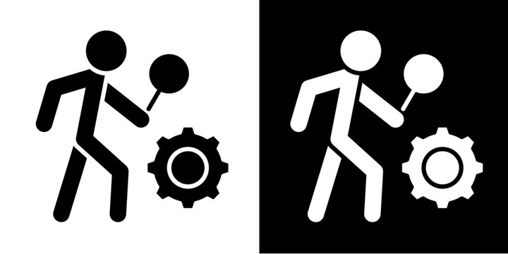 Gemba Walk  Icon Set White Style Collection
