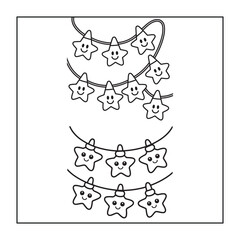 Christmas-themed, cute-style coloring pages for adults, teens, and kids.