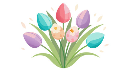 bouquet of colorful tulips