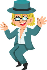 dancer star cartoon character, professions, job occupations, and specializations.