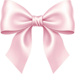 Pink Satin Bow Tie PNG Transparent Background