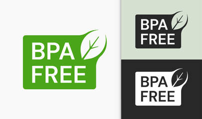 BPA Free Product Label Sticker. BPA Free Green Packaging Label.