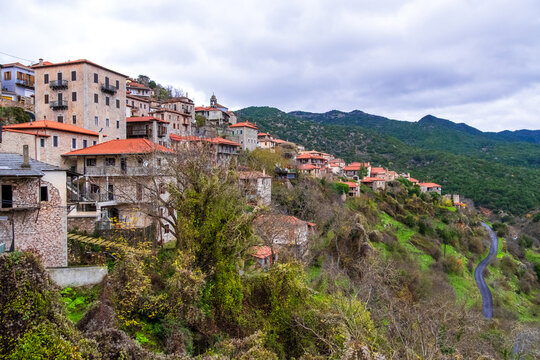 Beautiful village of Stemnitsa in Arcadia, Peloponnese, Greece, Europe