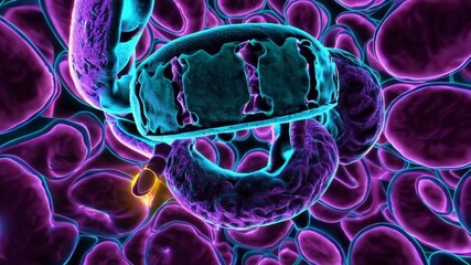Vivid cellular animation depicting dynamic microscopic activity in high resolution