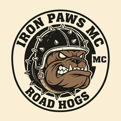 Iron Paws MC Road Hogs Emblem Design.