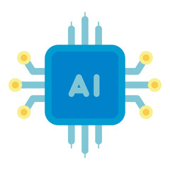 artificial intelligence flat icon