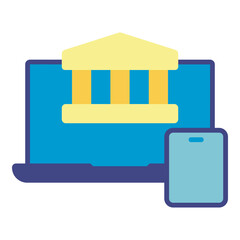 internet banking flat icon