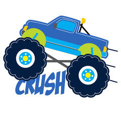 monster car print vector art © Jitendra