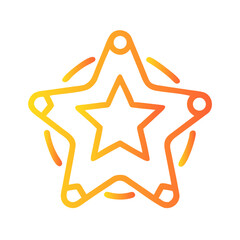 a flat gradient outline icon of a collaboration st for web and graphic design