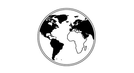 World Map Illustration - A Simple and Clean Design.