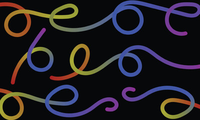 Gradient rainbow background; colors blend organic doodle line art abstract shapes; abstract color background with Dynamic Gradient Lines vector art.