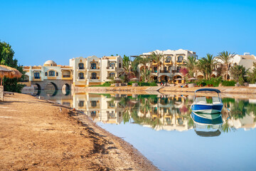 El Gouna resort town scene. Egypt