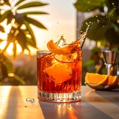 Sunset Negroni Splash
