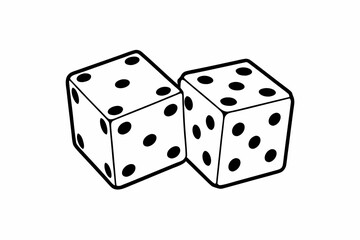 dice on white background