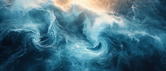 Whirlpools and raging waves emphasise the power of nature, reminding us of climate challenges, making it the perfect atmospheric backdrop for environmental campaigns.