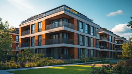 A modern residential complex with green spaces will enhance the city's architecture and become the main backdrop for real estate advertising.