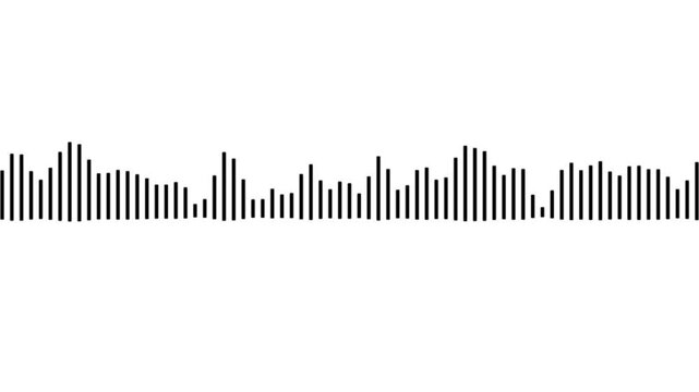 Podcast sound waves for online audio streaming and podcasting or music player and mobile phone voice message soundwaves. Sketch of musical soundtrack on white background.
