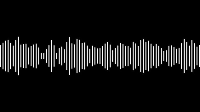 colling icon with user icon and audio waves. Animated visualization of audio sound waves surrounding a person icon against a black background.
