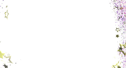 Abstract star border design on white background, perfect for events, celebrations. Decorative design with festive elements. Modern style with co