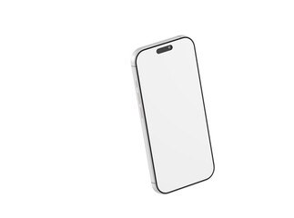 Minimalist digital device mockup showcasing a clean, modern smartphone with a blank screen, perfect for app des