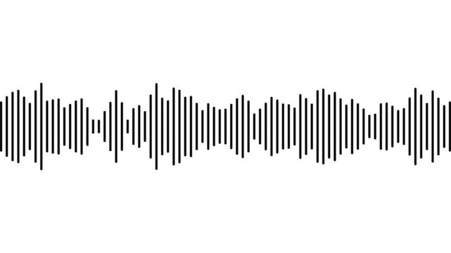 colling icon with user icon and audio waves. Animated visualization of audio sound waves surrounding a person icon against a white background.