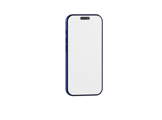 Stylish smartphone mockup featuring a blue case and a clean white screen. Perfect for UI design, app showcases,