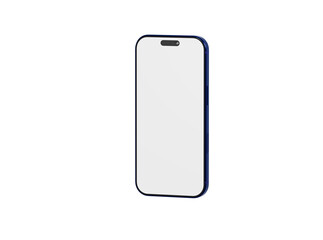 Clean studio shot of a smartphone, showcasing a blank screen perfect for mockups and UI designs. Ideal for tech