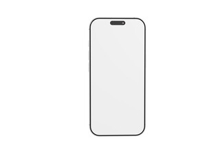 Clean, isolated smartphone mockup design, perfect for app presentations, UI/UX displays, or technology themes.
