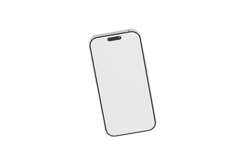 Clean, modern smartphone mockup with a blank screen, perfect for showcasing apps and design in a minimalist con