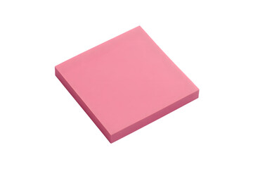 pink sticky note with a simple design . Isolated on transparent background, png