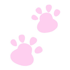 pink Paw  simple illustration
肉球 シンプル ピンク イラスト

