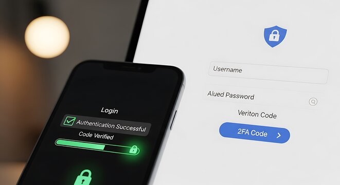 Secure Authentication - Phone and Laptop Login with Verification. - Powered by Adobe
