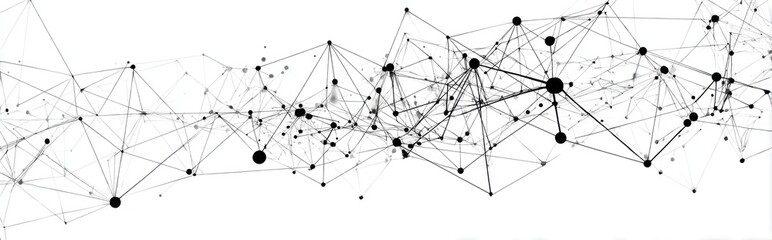 Black dots linked by thin lines on white background