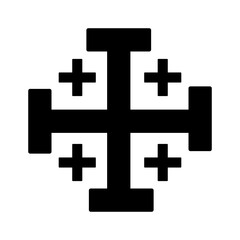 Jerusalem Cross Icon Symbol T Shaped Heraldry