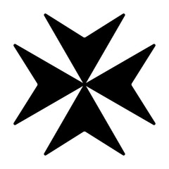 Maltese Cross Icon Symbol Eight Point Order