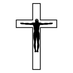 Modern Jesus Christ Crucifix Icon Symbol Cross