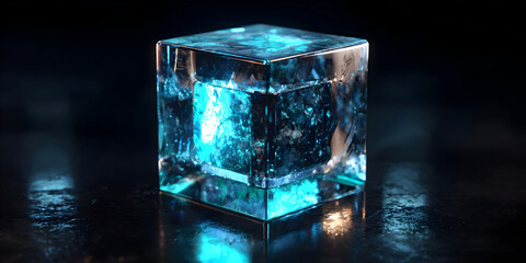 Luminous Core: The Prism Cube, ai generated.