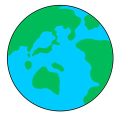 Earth simple illustration
地球 シンプル イラスト