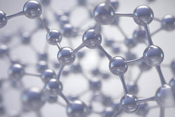 Molecular Nexus: An intricate, gleaming network of interconnected molecules, showcasing the beauty and complexity of scientific structures.