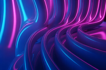 Neon Curves: A mesmerizing display of flowing curves illuminated by vibrant neon lights, creating a captivating visual symphony of colors and forms.