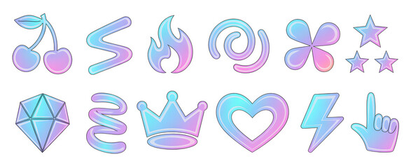 Vibrant Symbol Collection: A playful collection of diverse, eye-catching, pastel-colored symbols, each with a unique shape and design.