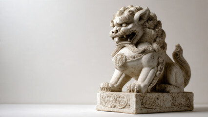 Fototapeta premium Stone Chinese Lion Statue