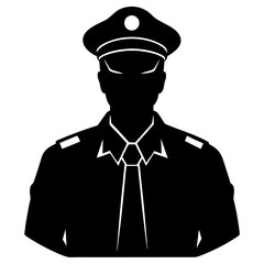 Police Officer Silhouette Vector