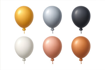 Colorful balloon icons for festive decor and event design