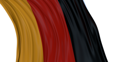 Wavy flag of German. Suitable for background graphic resources. 3D illustration