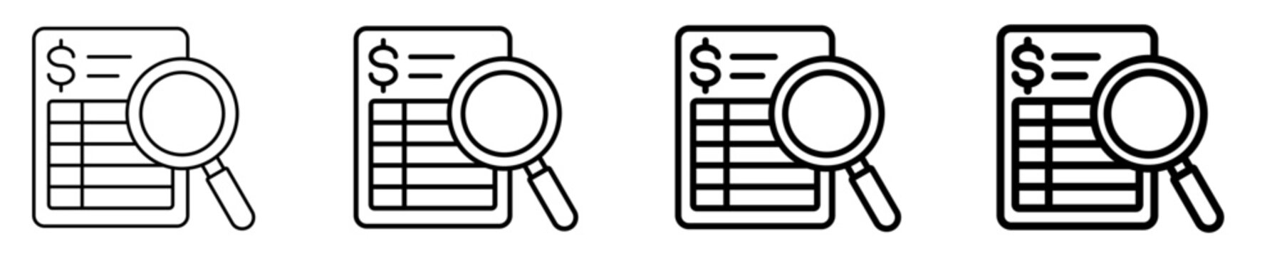 Audit Icon Set Different Style Collection