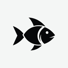 Detailed black and white fish illustration with high-contrast line art, perfect for vector graphics, prints, and digital designs.
