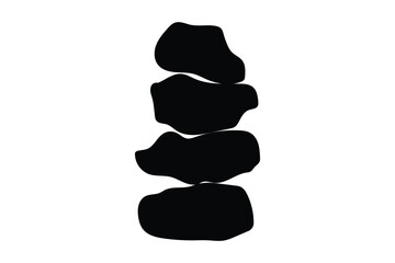 stones shape icon, stone icon, Zen stones in the shape icon,
