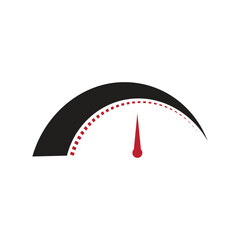 speedometer  logo icon  simple flat